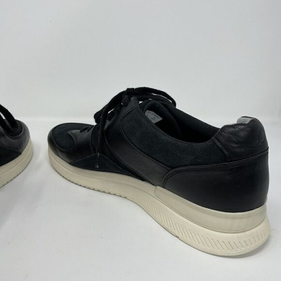 EVERLANE Mens The Trainer Lace-Up Black Leather Sneakers EUC Sz 13 - Picture 6 of 11